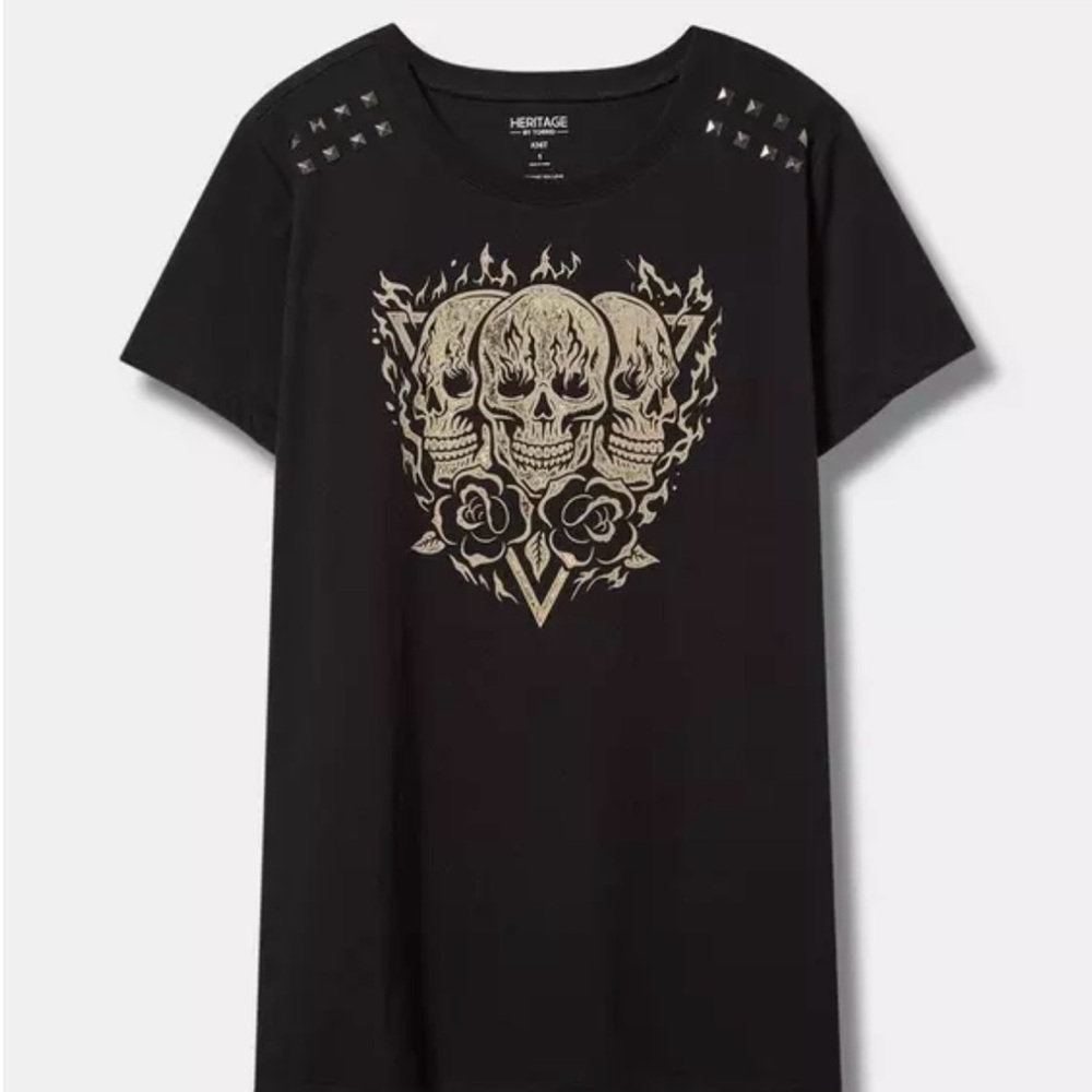 Torrid Black Skulls Top